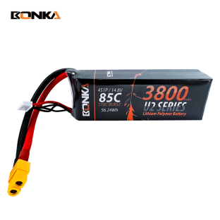BONKA 3800mAh 85C 4S LiPo Battery for RC Helicopter